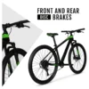 29" Hyper Carbon Fiber Mountain Bike, Black/Green, Adults Age 13+